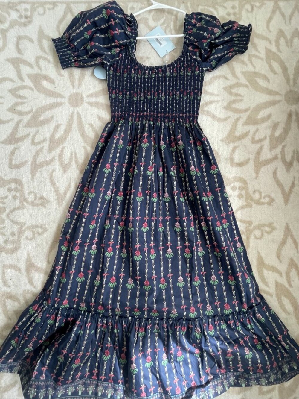 Hill House Home Louisa Dress Navy Trailing Fern - Small - Picture 2 of 2